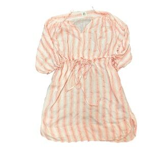 DRA Los Angeles Drawstring Dress Women's Size M Pink Blush Billowy